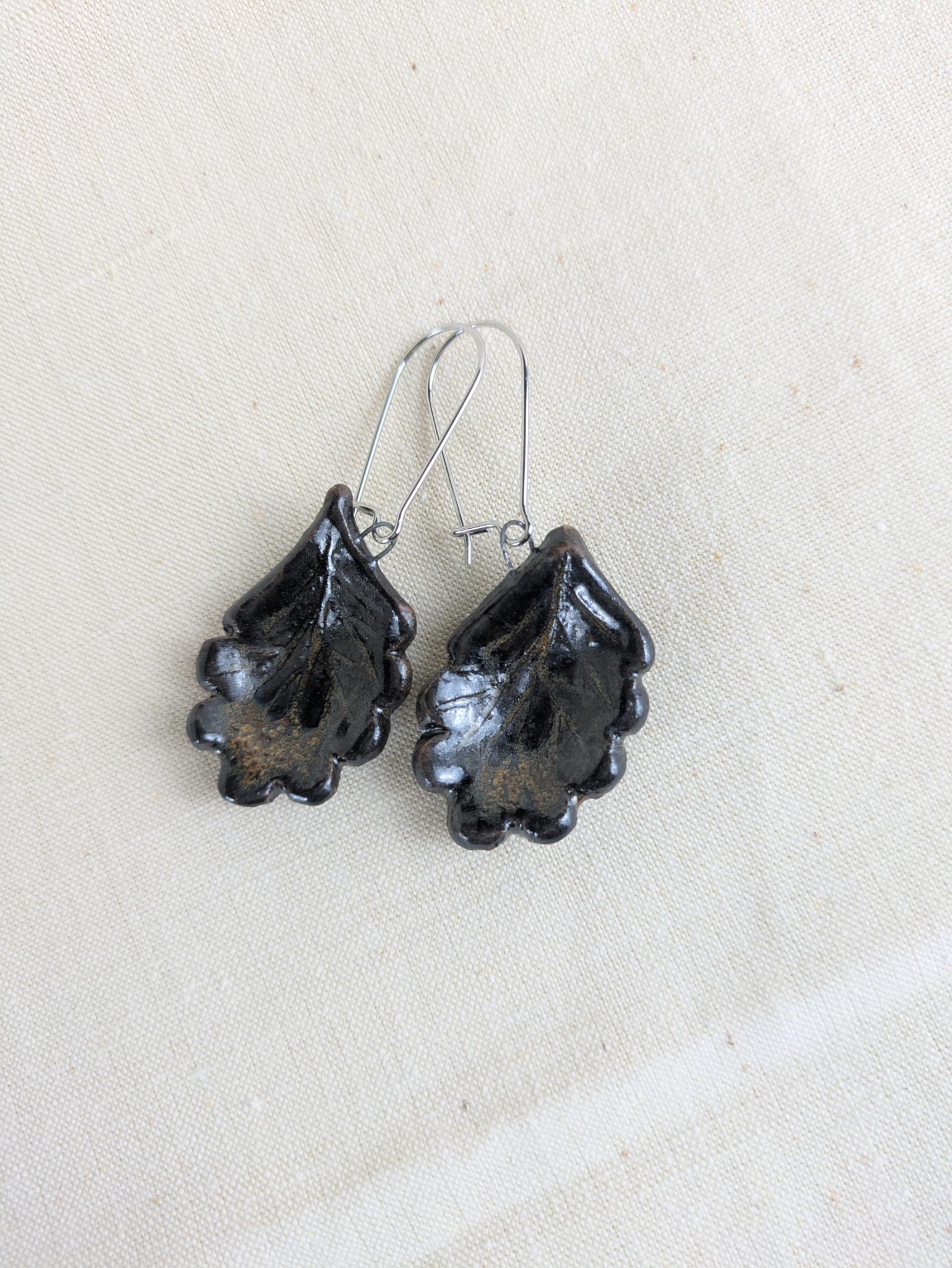 Boucles d'oreilles feuilles de chêne – Image 13