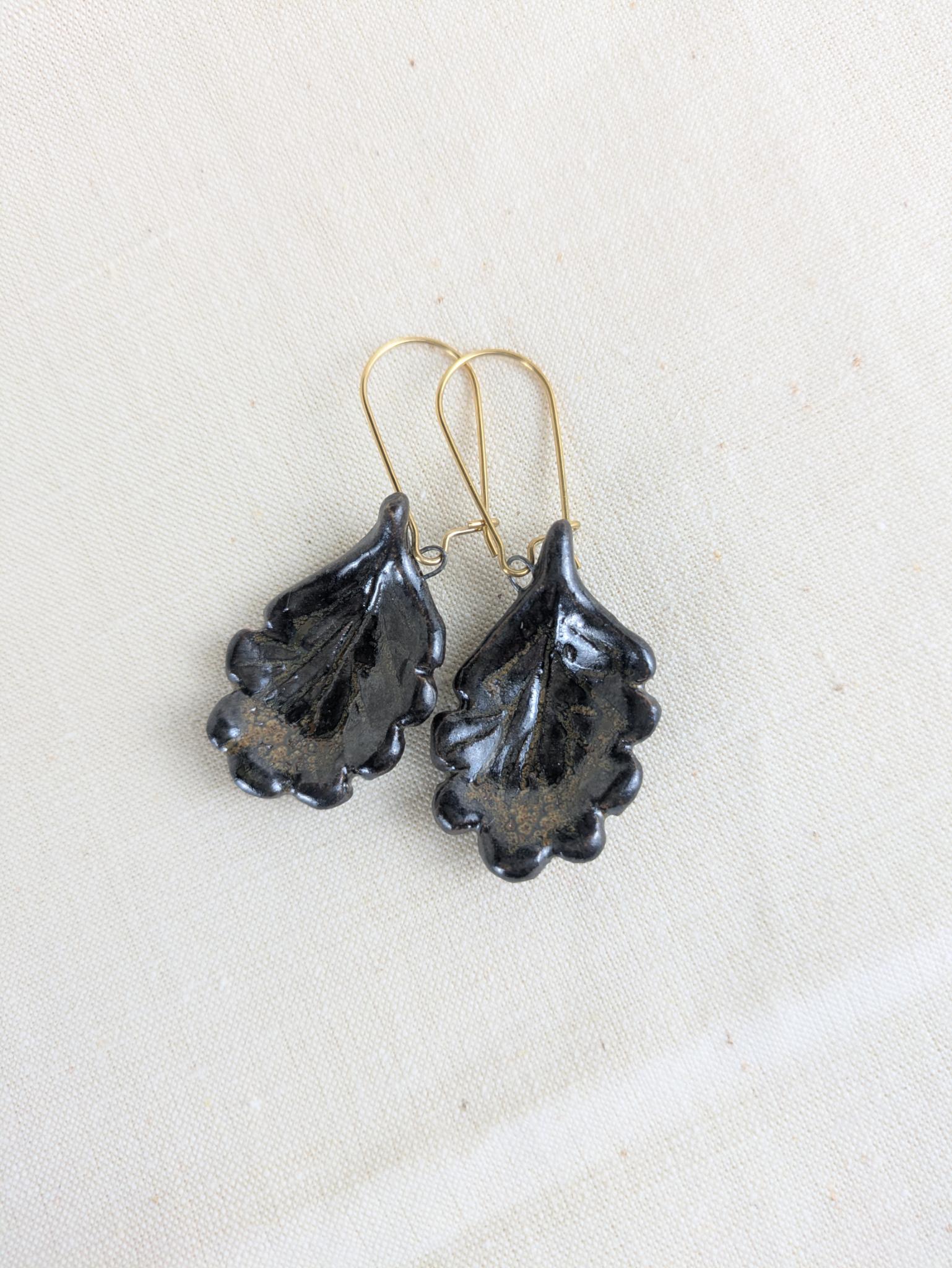Boucles d'oreilles feuilles de chêne – Image 12