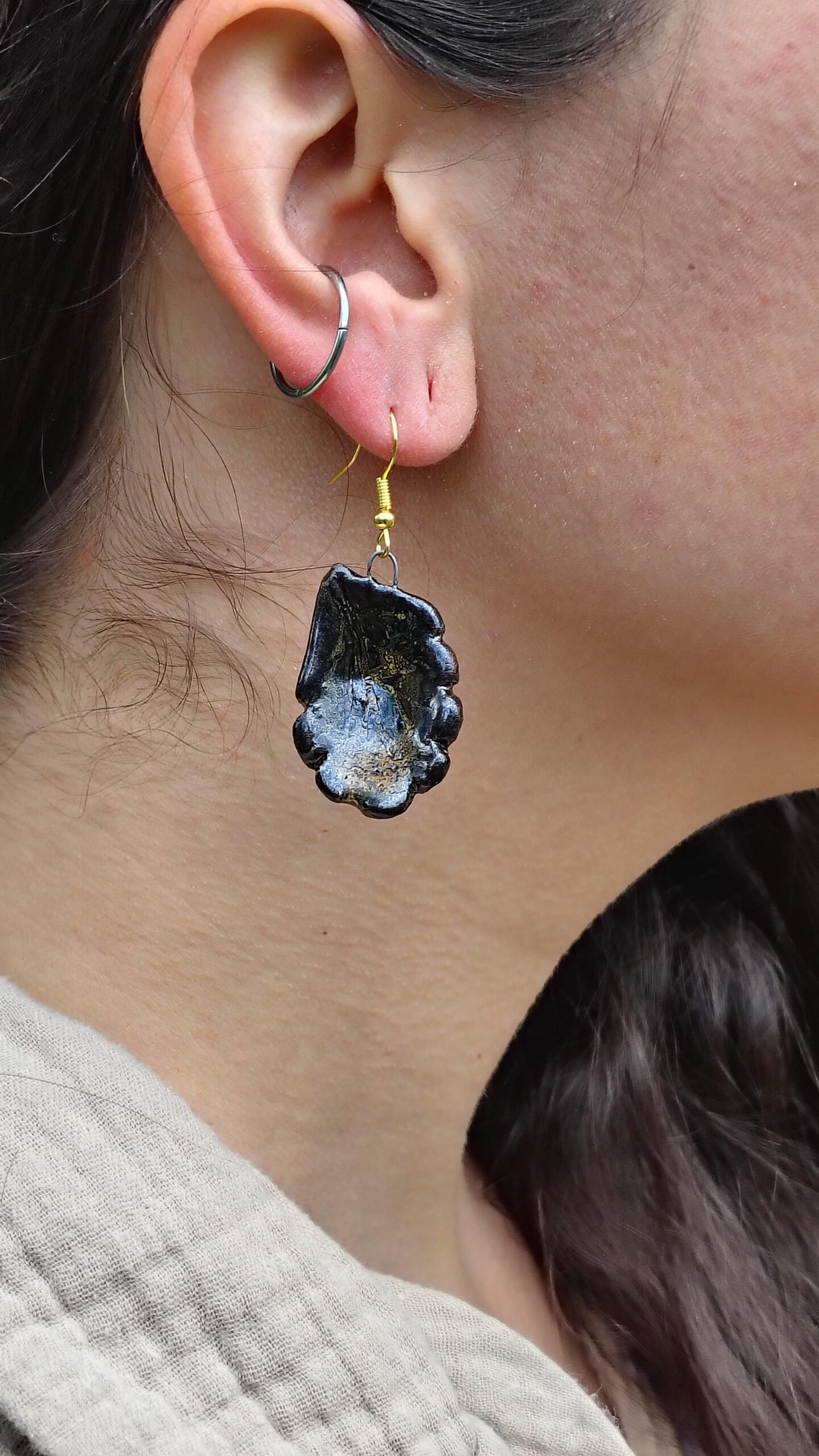 Boucles d'oreilles feuilles de chêne – Image 9