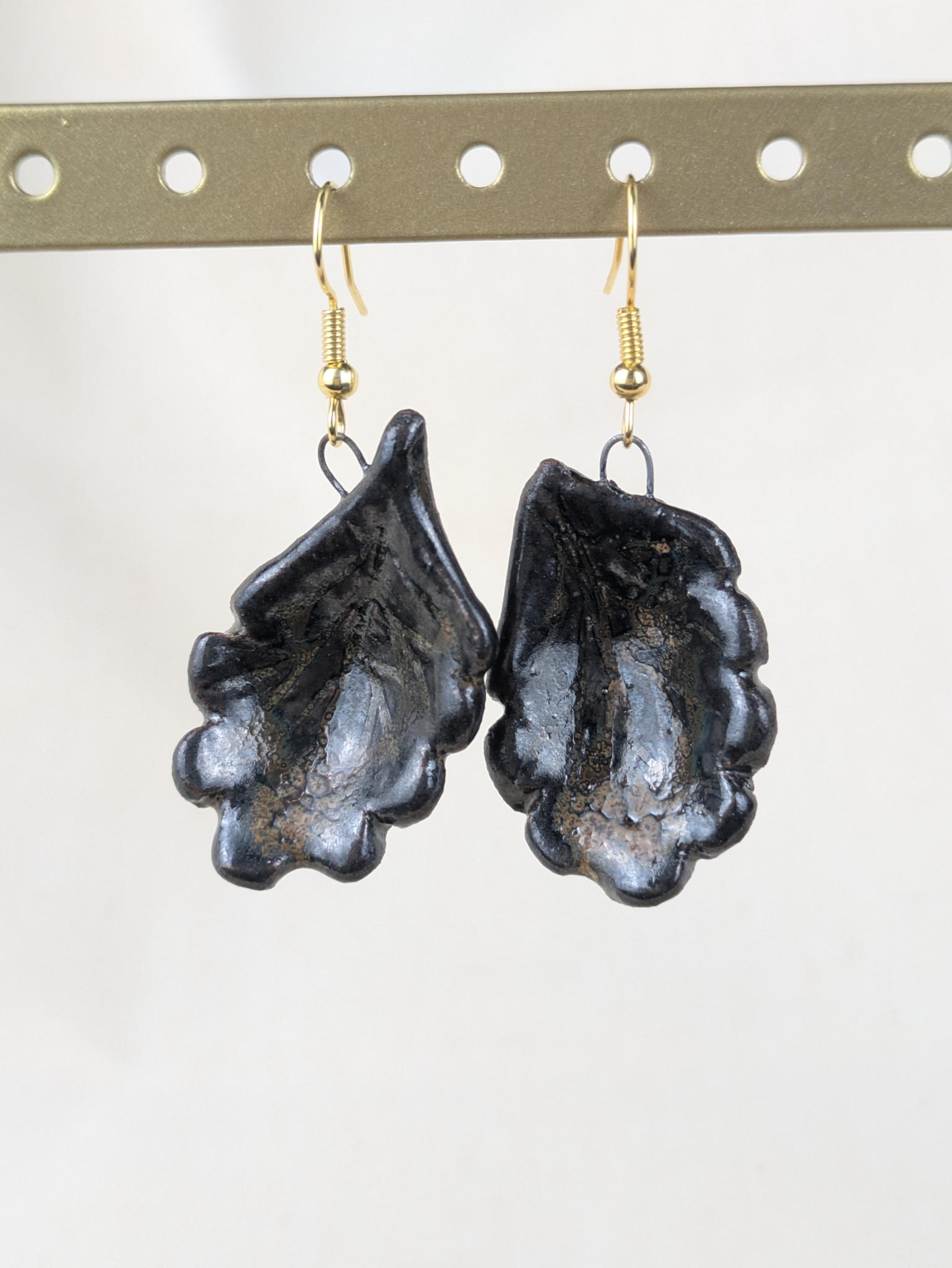 Boucles d'oreilles feuilles de chêne – Image 10