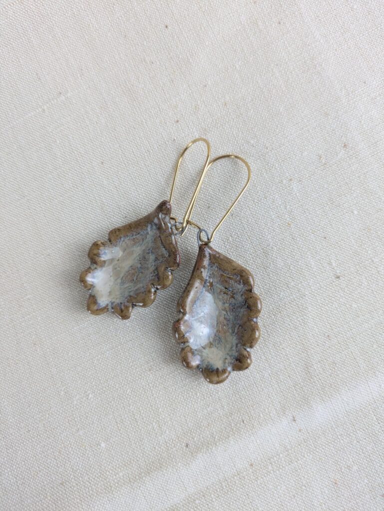 Boucles d'oreilles feuilles de chêne