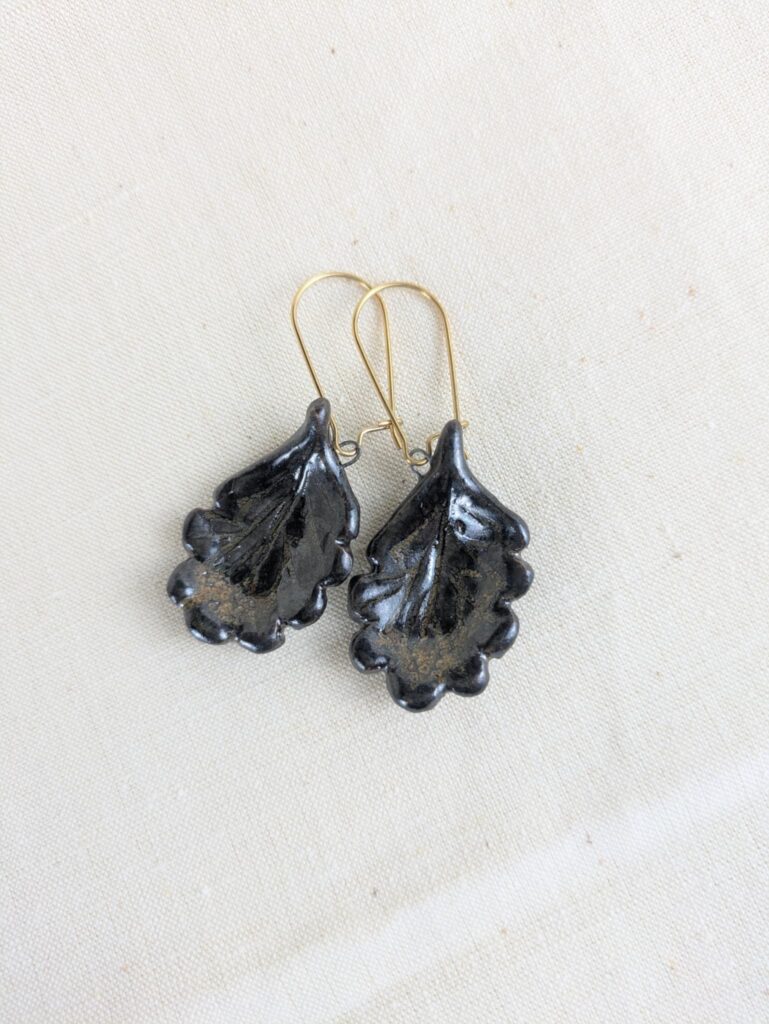 Boucles d'oreilles feuilles de chêne